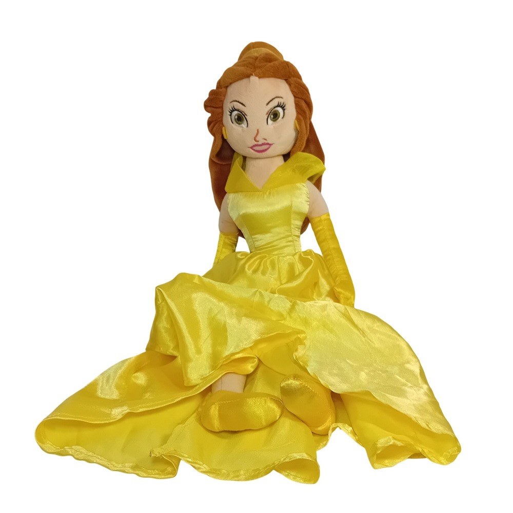 Disney Store Princess Belle Plushie Soft Doll Beauty and‎ the Beast Stuffed Toy